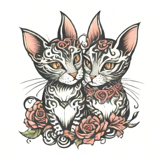 Kats And Love Symbol