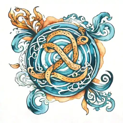 Water Color River Infinity Symbol