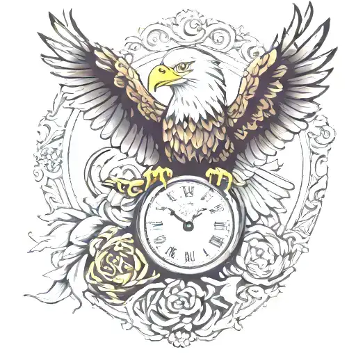American Bald Eagle Pocket Watch