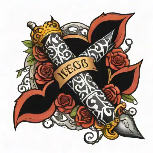 Children Name Tattoo Wrapped Around Arm