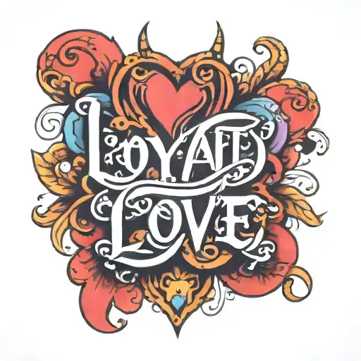 Loyalty Word 'Love' Written