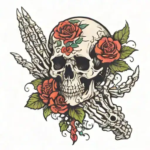 Skeleton Hand With Strika One It