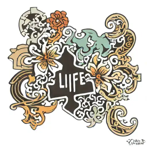 Puzzled Life Lettering Puzzle Pieces Incorporated