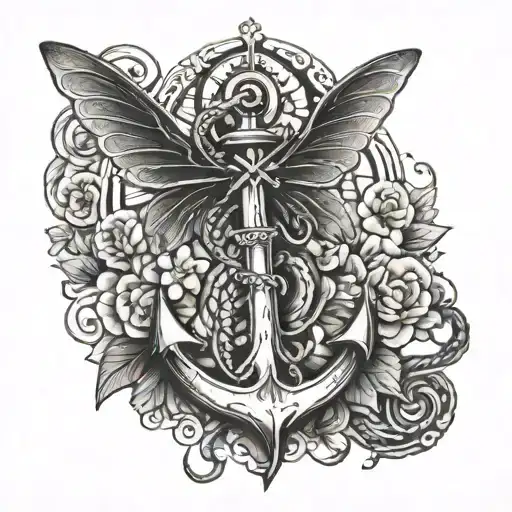 Memorial Anchor And Dragon Fly