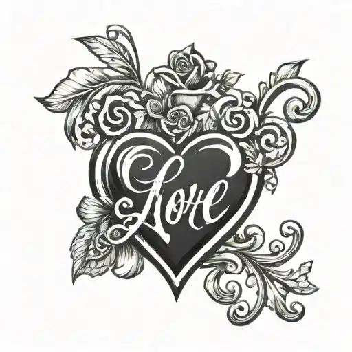 Love Heart With H Letter S
