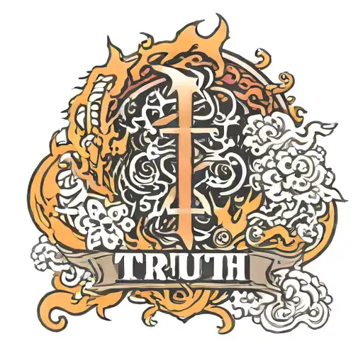 The Word Truth In Japanese On Fire