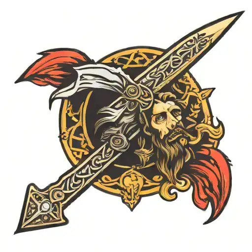 Dagger With Jesus Head On Knop