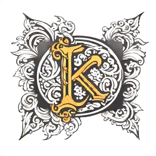 Black Armband With Letter K