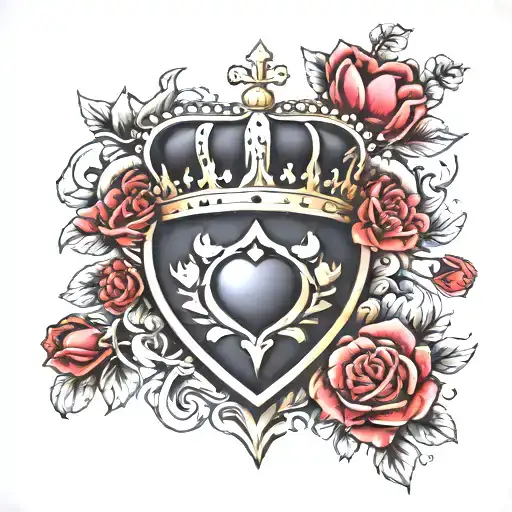 Crown And Heart Surrounded