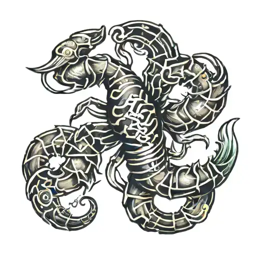 Scorpio Zodiac Sign And Roman Numbers