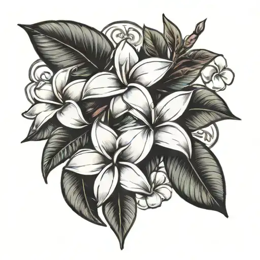 Plumeria And Roman Numerals