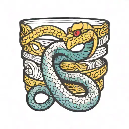 Tattoo Of A Snake Wrapped Around Ankle Band