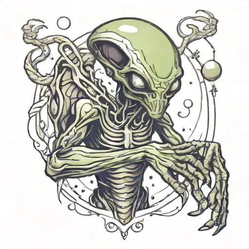 Alien Holding Galaxy