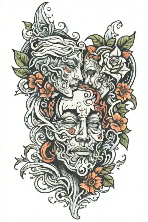 Water Feature Two Faces Side