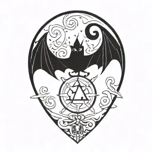 Wisdom And Light Symbol Intertwined Along With Zelda Wind Waker