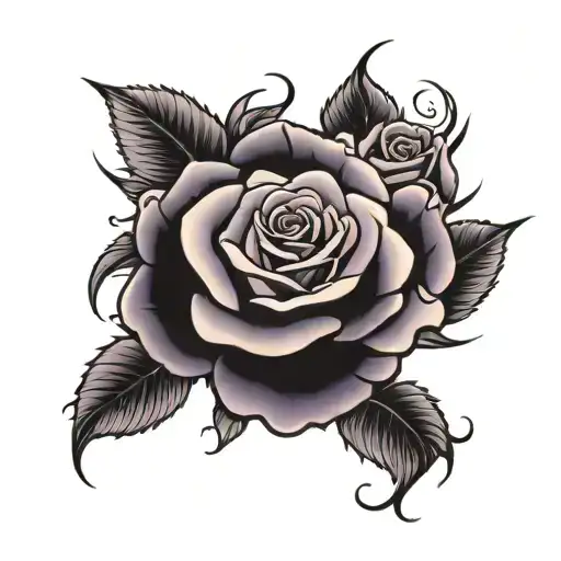 Black And Purple Roses