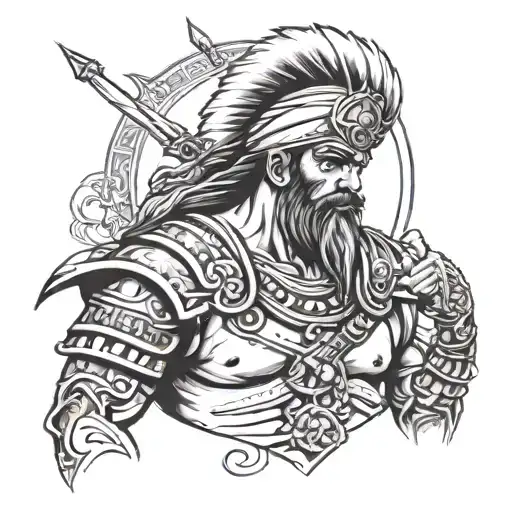 Old Turkish Warrior And Power