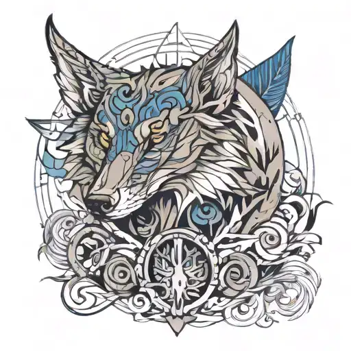 Wolf Anatomy Combined With Intricate