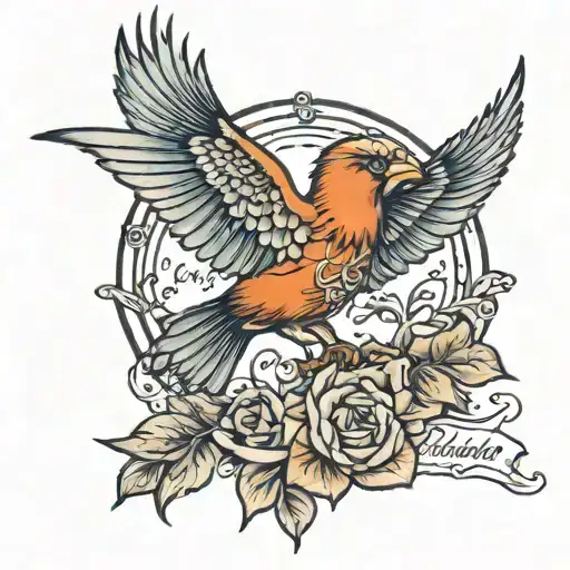 A Bird With The Words Losing My Religion On It