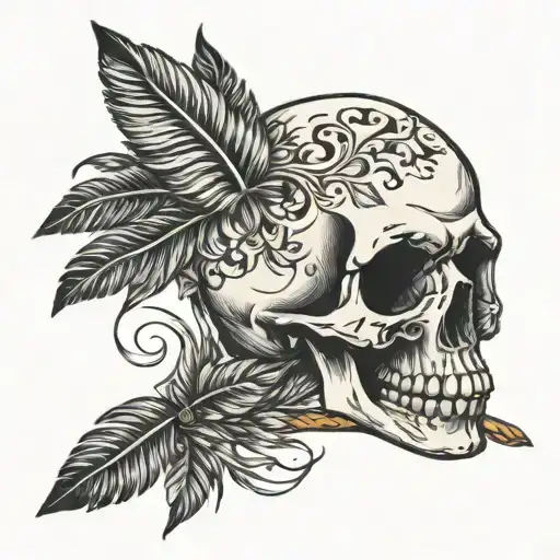 Skull And Quill Pen
