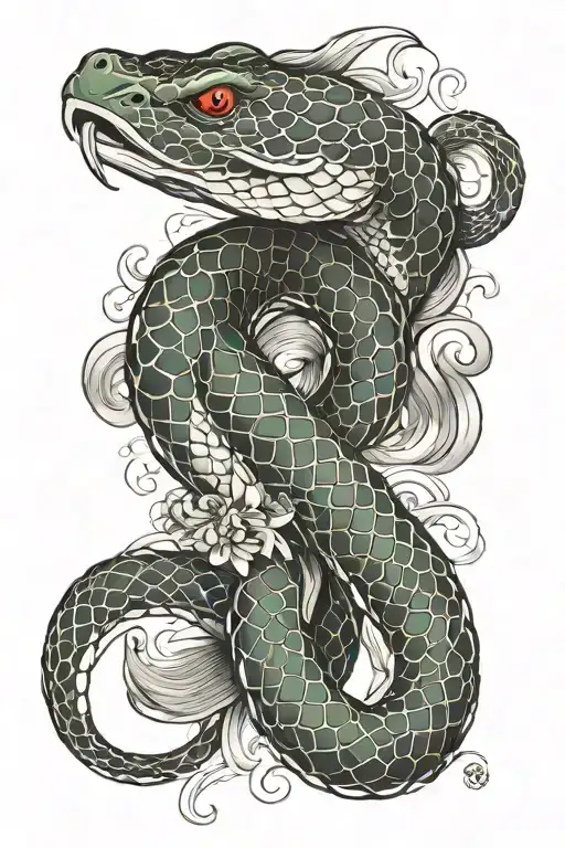 Koi Bull Snake Wrapped Tightly