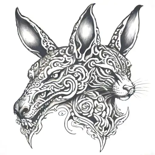 2 Ears That Eats 1 Mouth Black And Gray