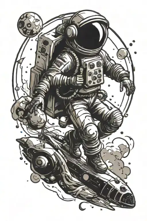 Gypsy Astronaut Floating In Space