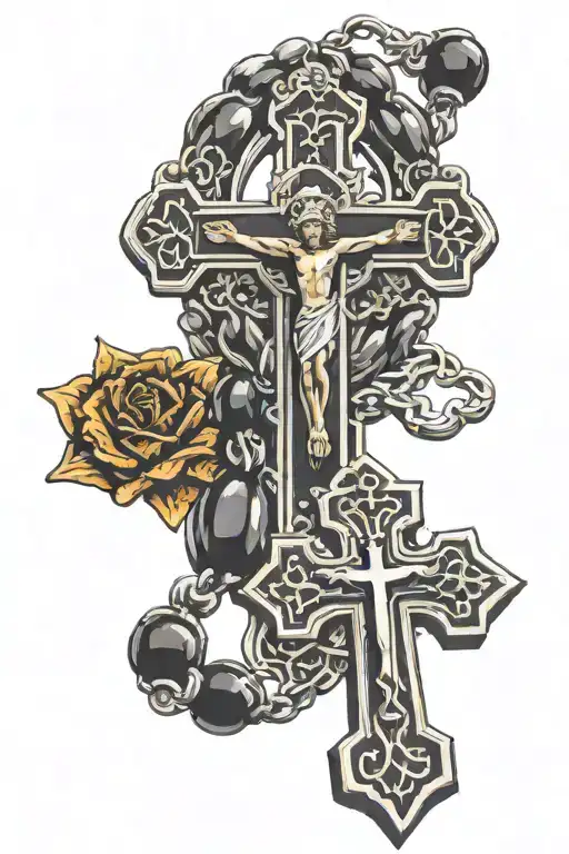 Catholic Rosary With Crucifix
