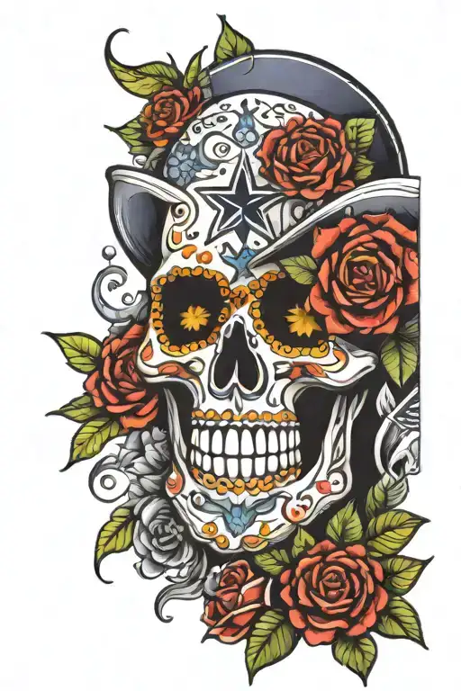 Sugar Skull Dallas Cowboys Flowers