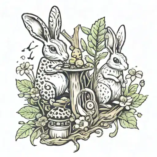 Music Morel Mushroom Rabbits Woods