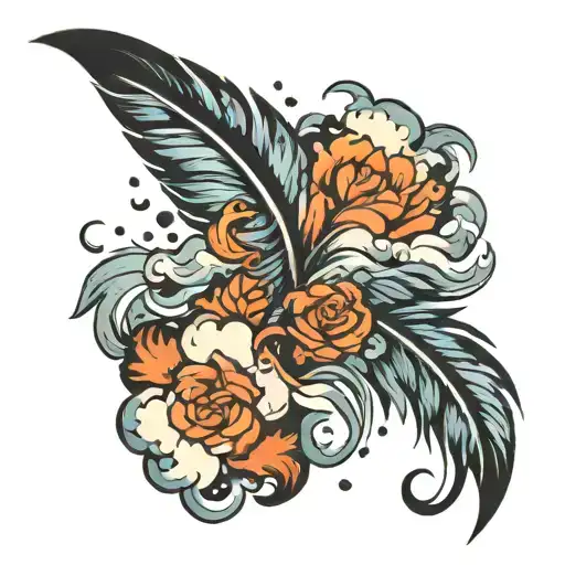 Feather Explosion Cloud