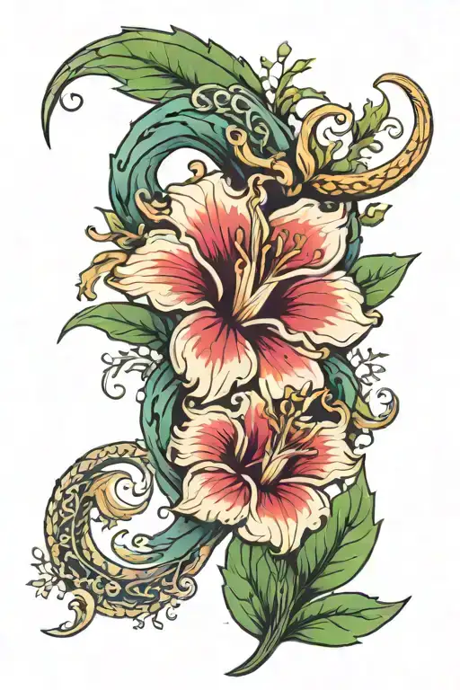 May July August Birth Flower With Capricorn Symbol