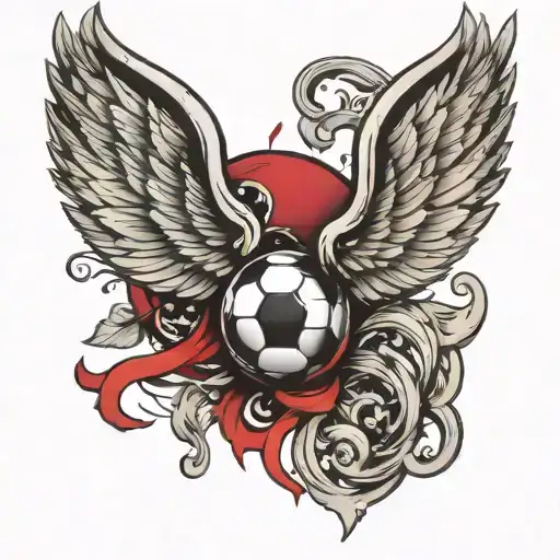 Soccer Ball Wings Wrapped