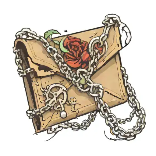 Open Envelope With A Broken Chain