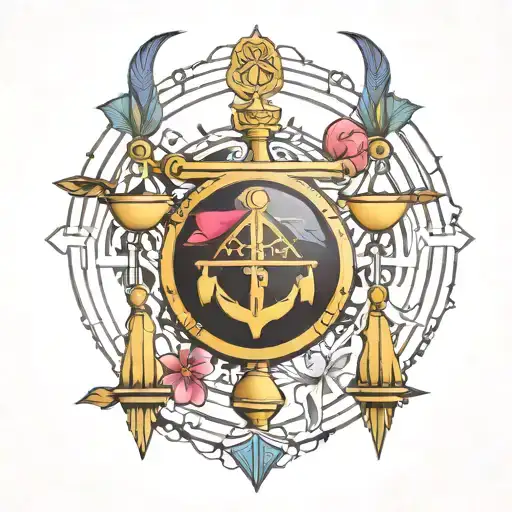 Libra Zodiac With Arrows