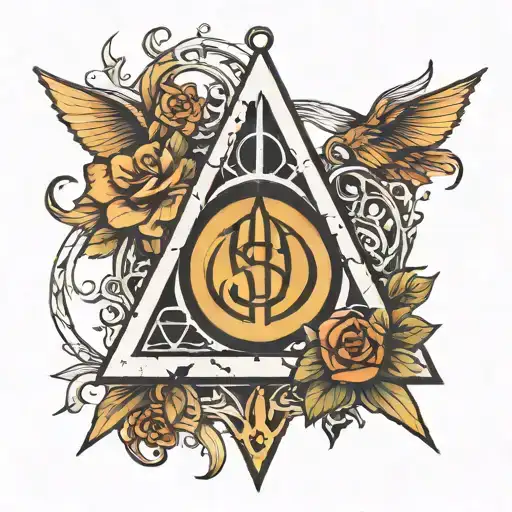 Deathly Hallows Symbol Incorporating The Word Shannon