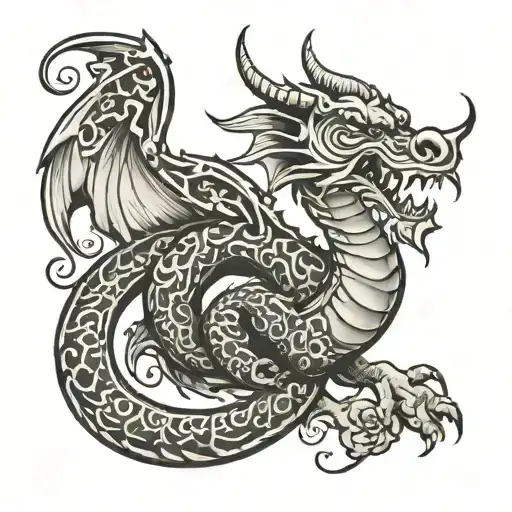 Dragon Style With Date Of Birth For New Born