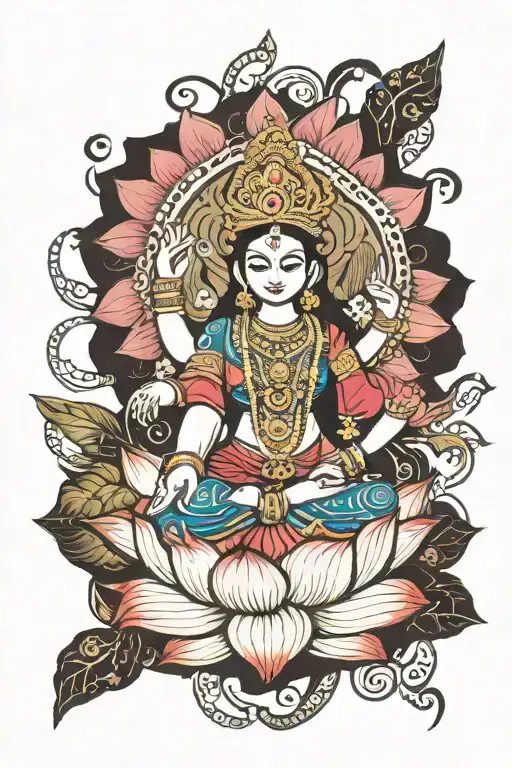 Lotus Flower Maa Durga