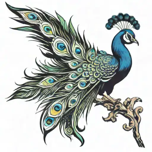 Gada Trisul Peacock Feather Transforming