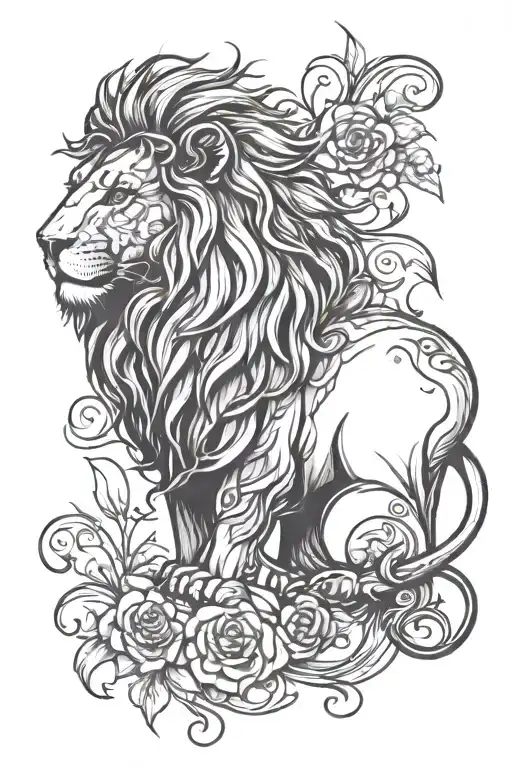 Lion Simply Outlines