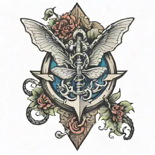 Merorial Anchor And Dragon Fly