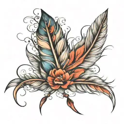 Merge Of Gada Trisul Feather