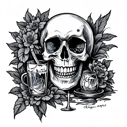 Skull Drink Trip Scene