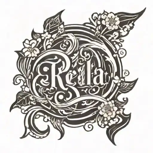 Puzzle Piece With Wind And Fire Lines Flowing Out Of It With Word Rella In The Middle