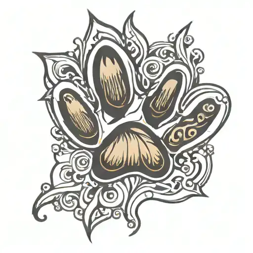 Dog Paw With Out Like Of Pointed Ears Around