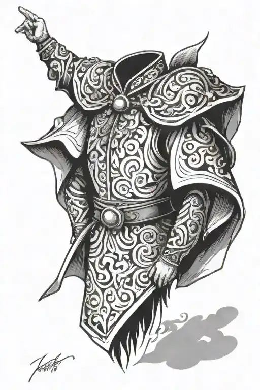 An Abstract Representation Of A Matador's Cape In Sketch Style