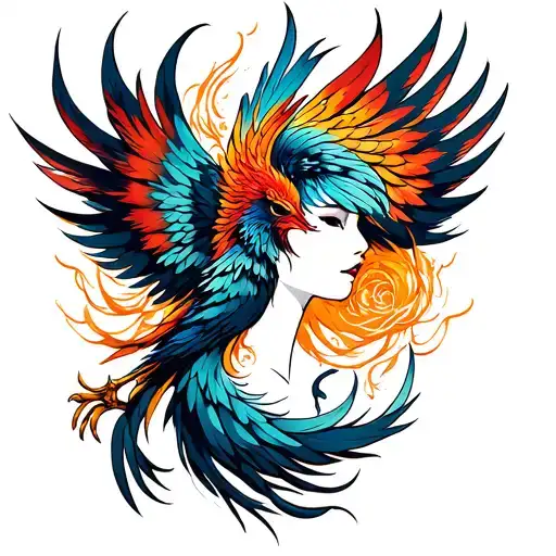 Woman In The Form Of A Phoenix