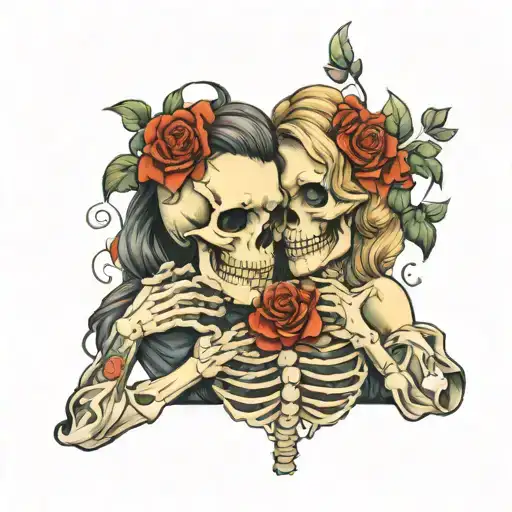 Looking At The Bride's Skeleton In Love