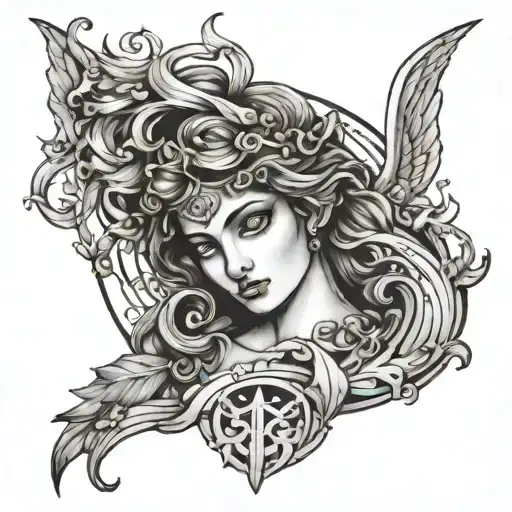 Trishool Black And White Greek Mythology