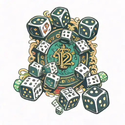 Craps Table Showing 12 On The Dice